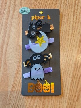 Piper•k Spooky Glow In The Dark Hair Clips 4pc